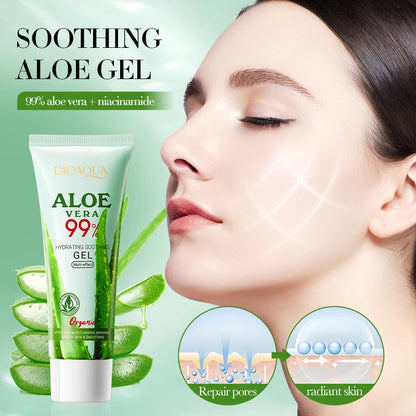 50ML Aloe Vera Gel Hydrating Soothing Moisturizing Skin Care Refreshing Restoration Natural Organic Pure Formulation