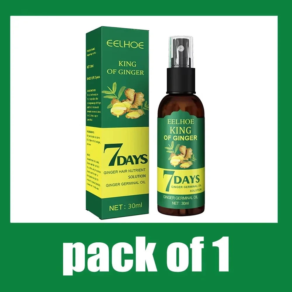 Fast Ginger Hair Growth Serum Anti Hair loss Baldness Regrowth Hair Care Oil Repair Damaged Scalp Treatment For Women Men