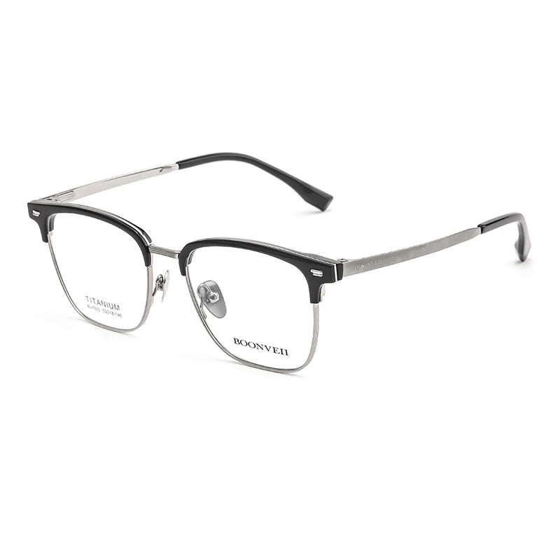 Pure Titanium Frame Glasses Full Rim Eye Glasses Spring Hinges Men Style Shortsighted Spectacles New Arrival Glasses