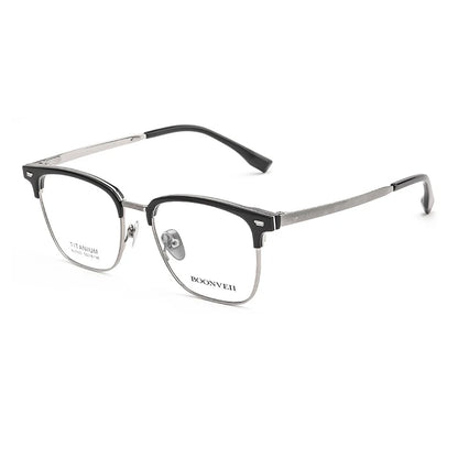 Pure Titanium Frame Glasses Full Rim Eye Glasses Spring Hinges Men Style Shortsighted Spectacles New Arrival Glasses