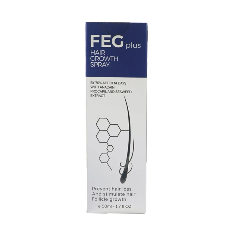 2pcs FEG hair growth spray original Organic Anti Hair Loss Hair Growth Treatment Oil For Thicker Long Hair -50ML