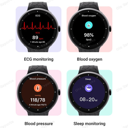 New Waterproof Smart Watch 2025 Heart Rate Multi-Strap Smartwatch Sleep Monitoring Sports Bluetooth Call Men Women Smartwatch
