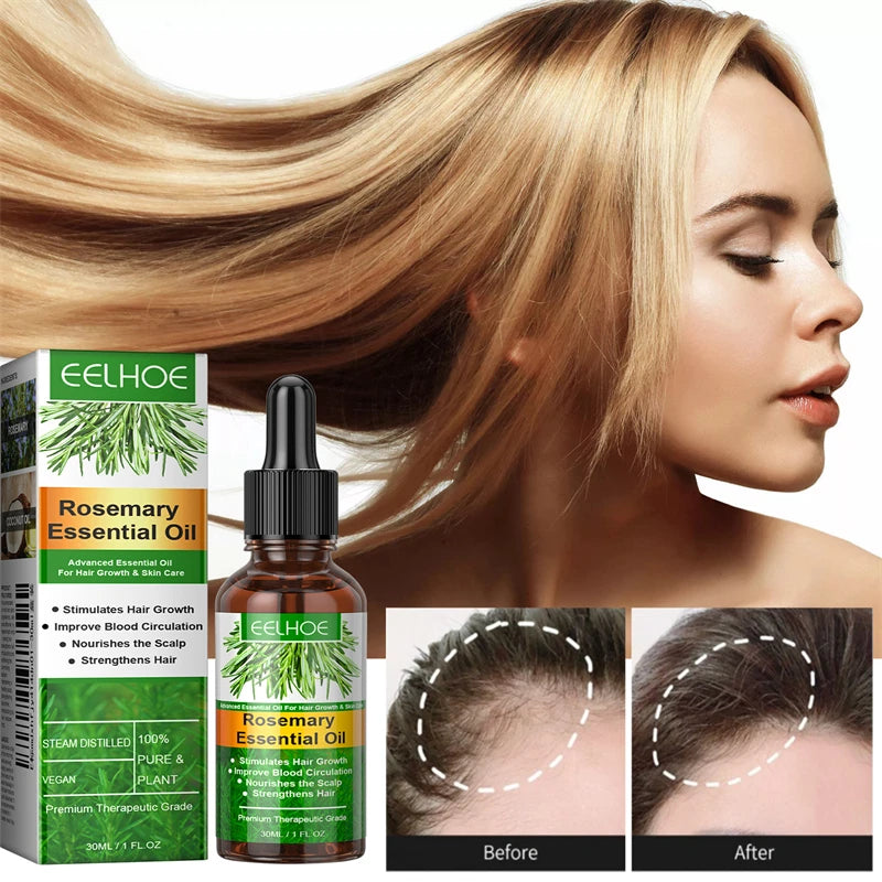 30ML Rosemary Hair Essential Oil Fast Growth Oils Pure Natural Hair Essential Oils Nourishing Shiny Anti-frizz Hair Care