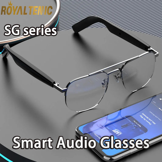 New SG Series Smart Audio Glasses Anti-blue Light/Sunglasses Fashion Wireless Bluetooth Music Glasses with Mic Phone Answering