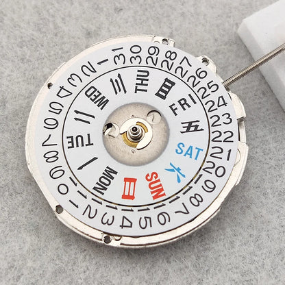 China NH36 Movement Can Replace Japanese NH36 Movement At 3 o'clock White Double Date High Accuracy Automatic Mechanical NH36A