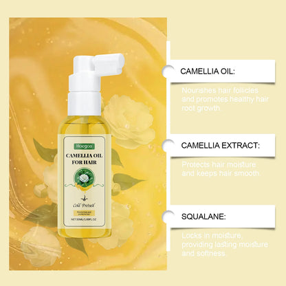 Camellia Hair Oil Restore Hair Shine Softness Smooth Deep Moisturizer Repair Keratine Damaged Frizz Dry Scalp Hair Care Products