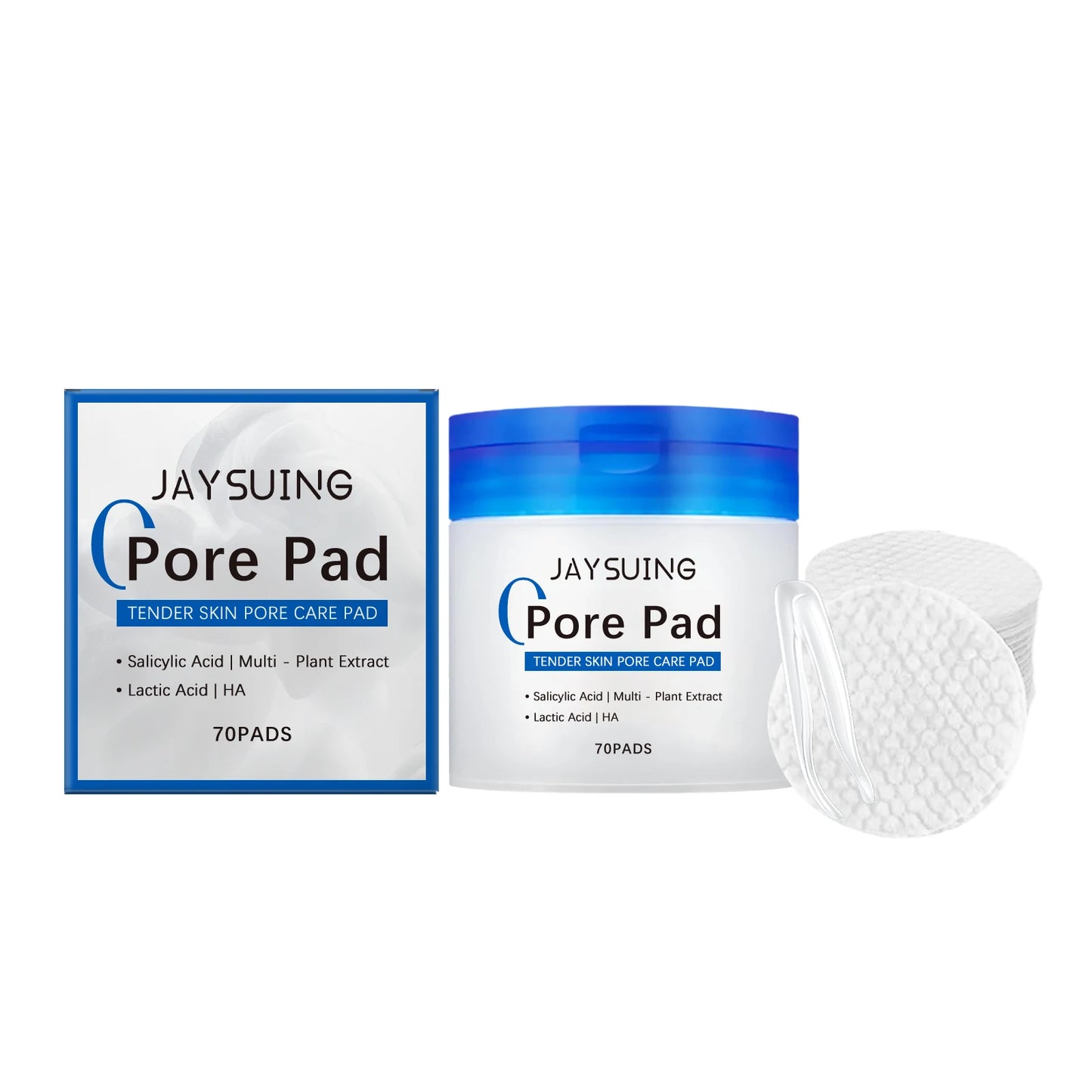 Salicylic Acid Pore Cleansing Pads Gentle Facial Cleansing Minimizes Pores Tightens Skin Moisturizing & Refreshing Pads