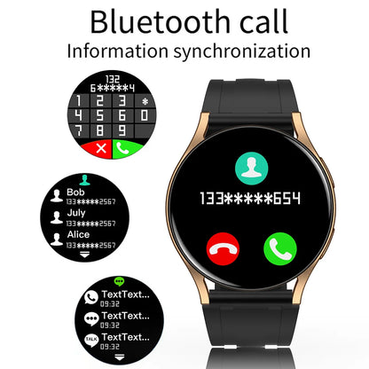 LAXASFIT Smart Watch Full Touch Screen Sport Fitness Watches BT Call Digital Smart Watch Wristwatch For Men Women Gift 2024 New