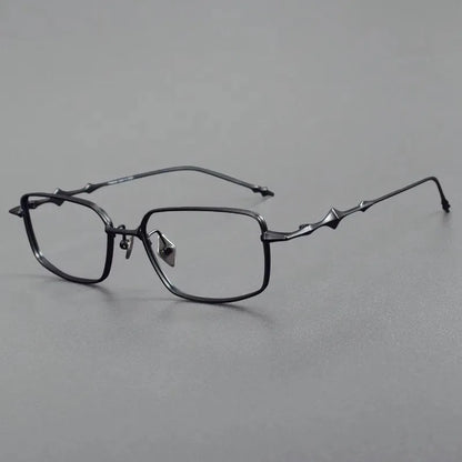 2025 Fashion Korean Titanium Glasses Frame Men Retro Square Eyeglasses Rectangular Eyewear Women Optical Lenses Prescription