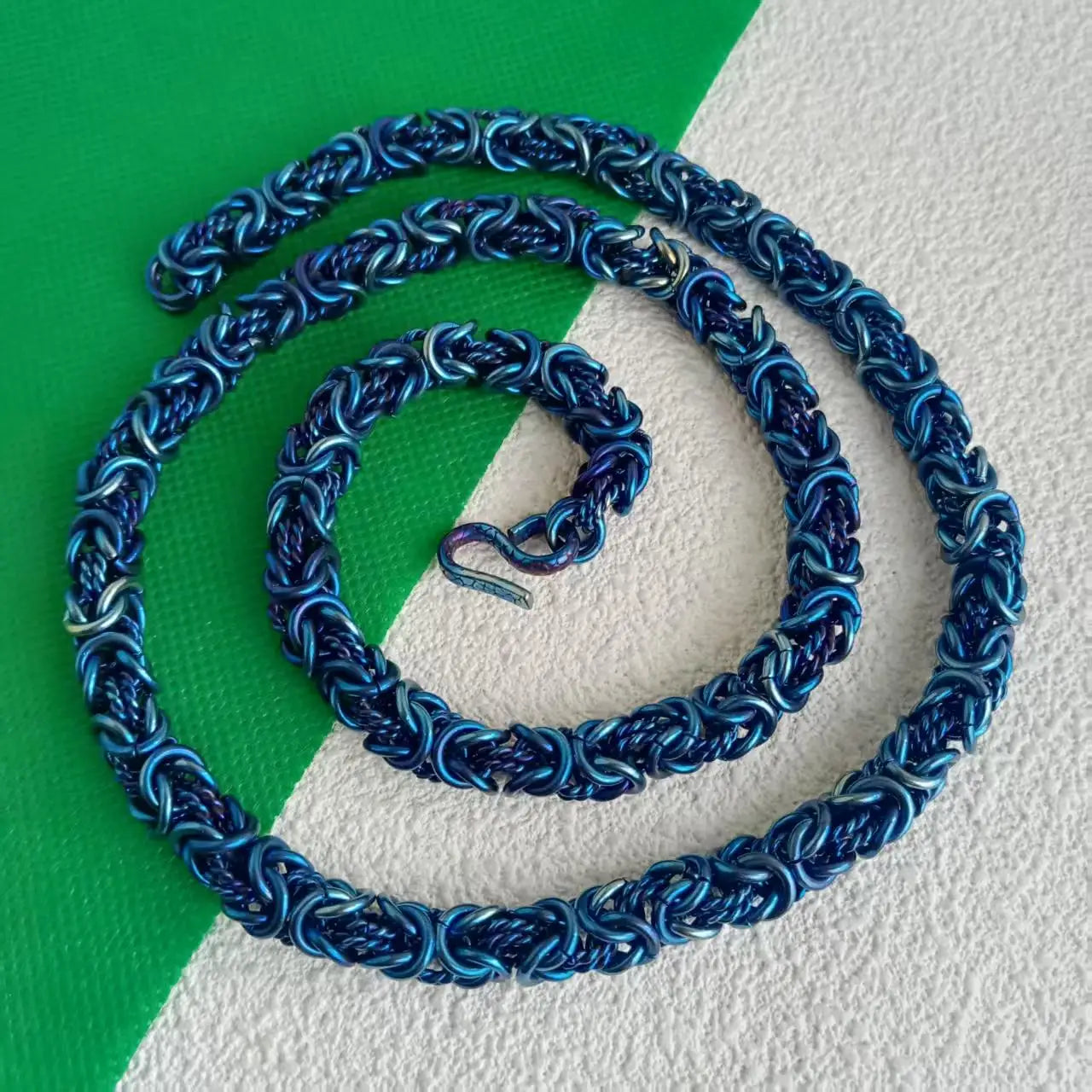 10MM Handmade Pure Titanium Dragon Chain Necklace - For Modern Warriors, Anti-Tarnish Durable, Masculine Design, Suitable for Da