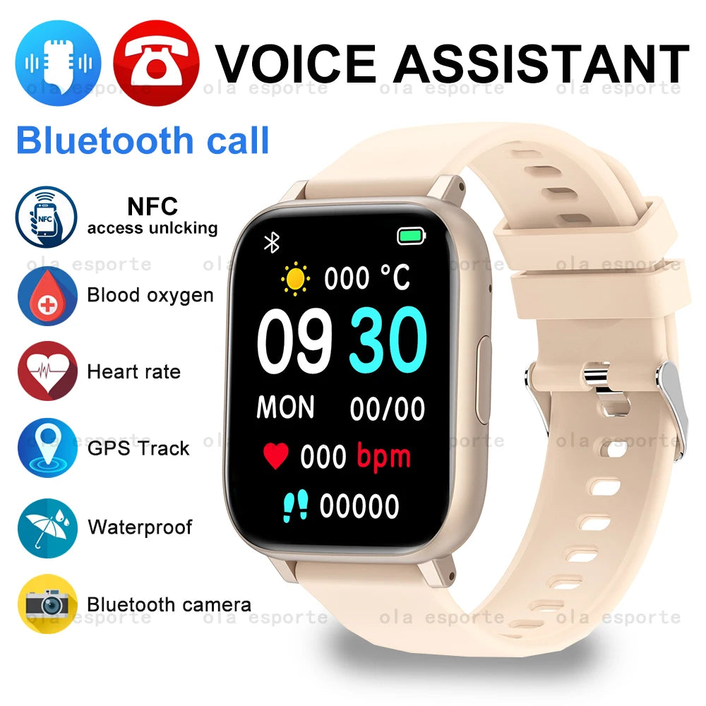Women Sports Watches All-day Heart Rate Monitoring NFC Health Smartwatch AI Voice HD Bluetooth Call Fitness Clock Sports Watches