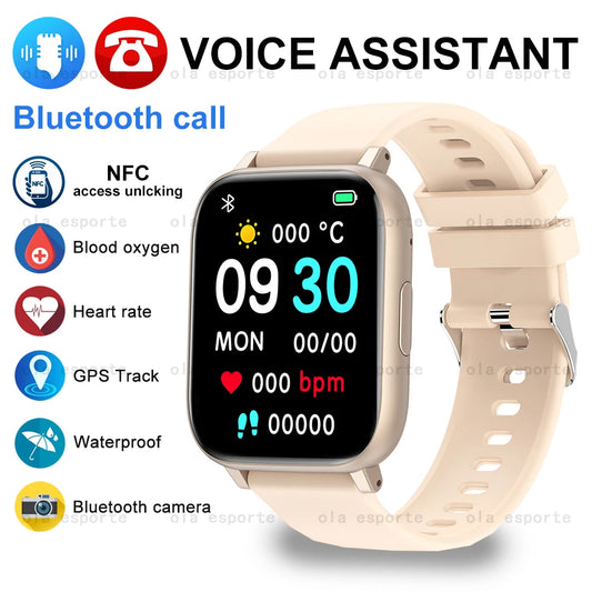 Women Sports Watches All-day Heart Rate Monitoring NFC Health Smartwatch AI Voice HD Bluetooth Call Fitness Clock Sports Watches