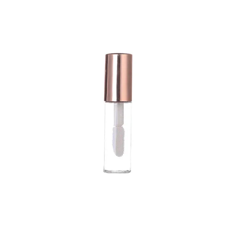 50pcs 2ML Empty Transparent PE Lip Gloss Tubes Plastic Lip Balm Tube Lipstick Mini Sample Cosmetic Container rose gold