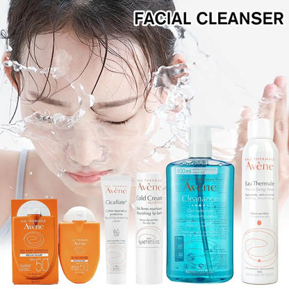 Avene Facial Cleanser Removes Face Dirt Deep Cleansing Whitening Cold Cream SPF 50+ Sunscreen Moisturizing Gel Skin Care