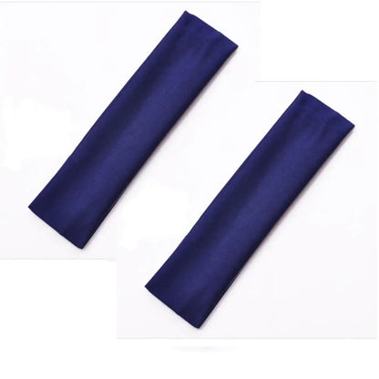Hot SALE!! 2PCS Sports Headbands High Elastic Women Gym Yoga Hair Bands Exercise Tennis Fitness Running Sweat Head Hair Bands