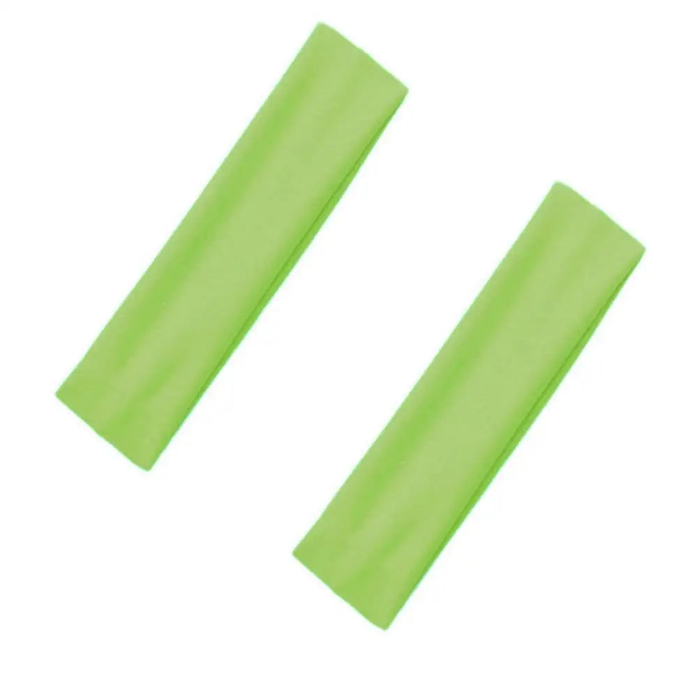 Hot SALE!! 2PCS Sports Headbands High Elastic Women Gym Yoga Hair Bands Exercise Tennis Fitness Running Sweat Head Hair Bands