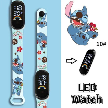 Stitch Children Watches Girls Waterproof Sport Touch Screen Watch for Women Waterproof Digital Clock Bracelet Gifts