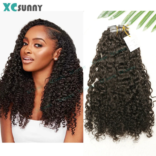 Curly PU Clip In Hair Extensions Human Hair Seamless Clip Ins Human Hair Extensions Clip In Curly Human Hair 200g/240 For Head