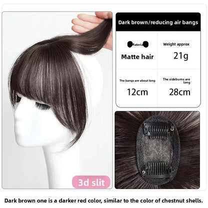 Natural Female Parting Hair Frontal Piece 3D Simulation Thickened Baldness Treatment Mid Split High Forehead Hair Extension