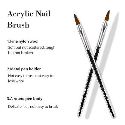 1Pcs Nail Tool Poly Nail Gel Brush PickerDesign Nail Brush and Spatula Stainless Steel Gel for Nails Extension Gel Brush