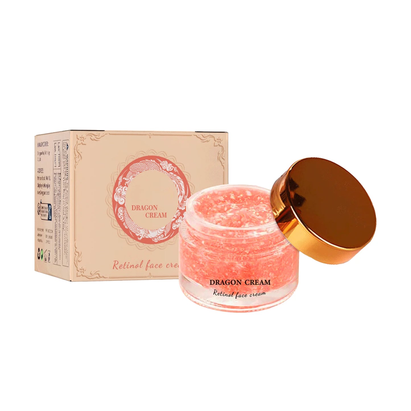 Dragon Cream Retinol Face Cream with Hyaluronic Acid - Moisturizing Anti-Wrinkle Skin Care for Even Tone Fine Lines Reduction