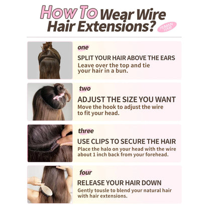 One-Piece Clip In Human Hair Extensions 1 Piece 5 Clips 3/4 Full Head #4 Medium Brown Straight Clip In Human Hair Extensions