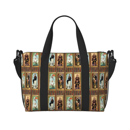 Custom Haunted Mansion Logo Groceries Shopping Tote Bags Women Large Capacity Halloween Grimace Ghosts Gym Beach Travel Bags
