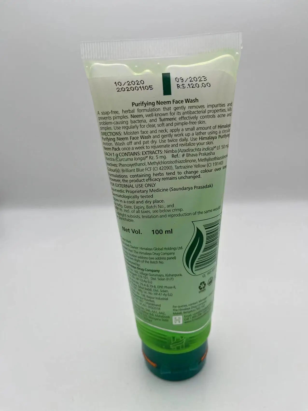 Himalaya Anti Acne treatment Neem facial cleanser Purifying Turmeric Face Wash Ayurvedic oil control Face Care Keep skin pure