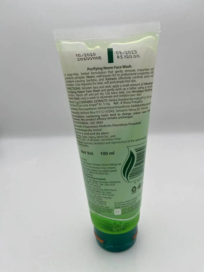 Himalaya Anti Acne treatment Neem facial cleanser Purifying Turmeric Face Wash Ayurvedic oil control Face Care Keep skin pure