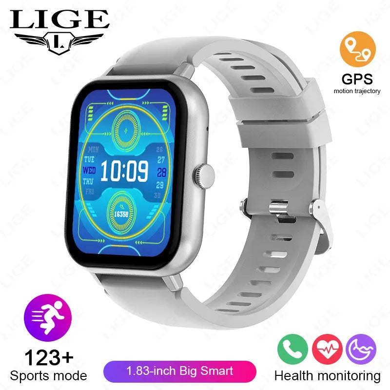LIGE Smart Watch Women Smartwatch 2024  Bluetooth Answer Call Voice Assistant Whatsapp Reminder IP67 waterproof Men Smart Watch