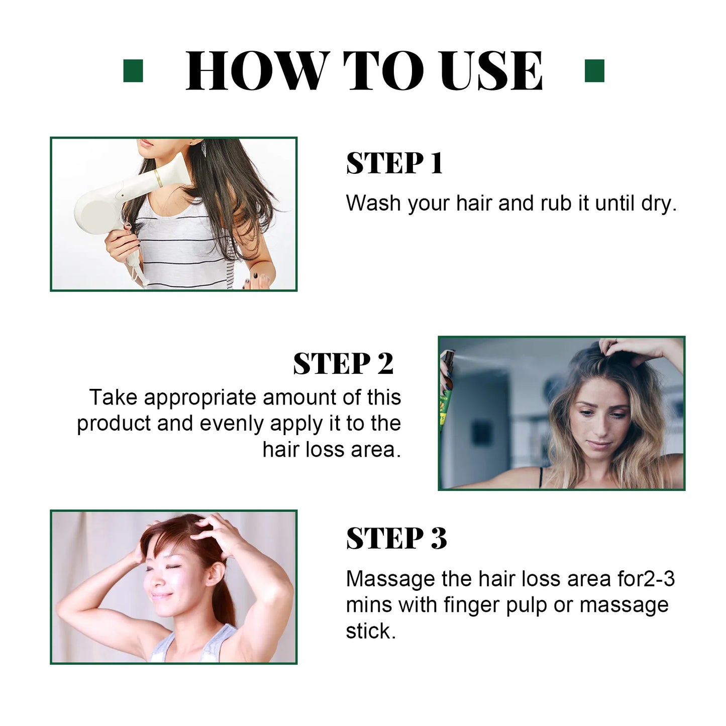 EELHOE Hair Growth Spray 7 Day Ginger Serum Scalp Damaged Treatement Prevent Hair Loss Effective Fast Growth Massage Liquid 50ml