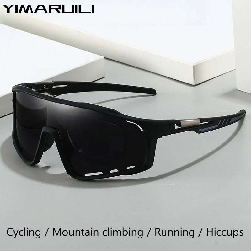 YIMARUILI Fashion Polarized Cycling Sunglasses Men and Women Big Size Sports Windproof Optical Prescription Glasses Frame 1805