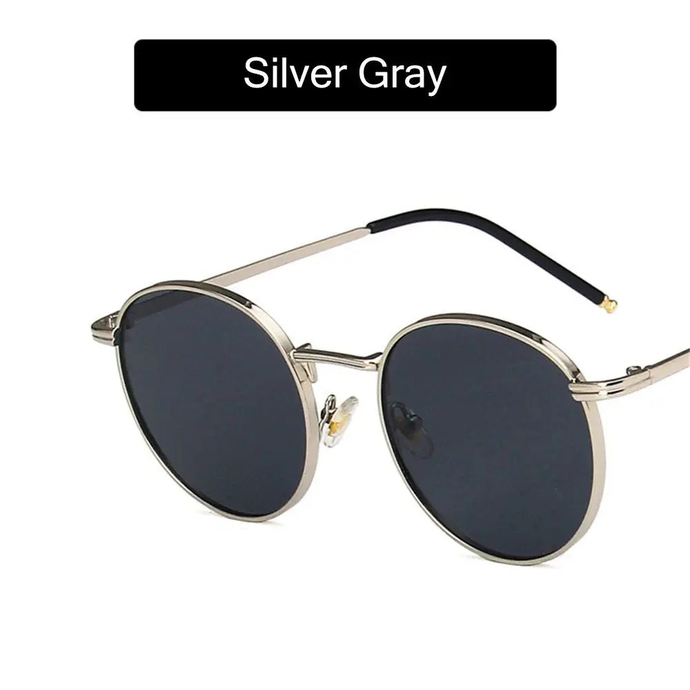 Hip Hop Metal Frame Fishing Women's Eyewear Women Men Sunglasses Round Sun Glasses Shades