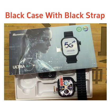 Original Ultra Ai3 Smartwatch with 4G Android Amoled HD Camera GPS WIFI Google Play Store Apps Games Bluetooth Smart Watch