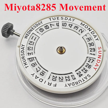 Miyota8285 Self-Winding Automatic Mechanical Movement 21 Jewels High-Precision Watch Movement Double Calendar Movement