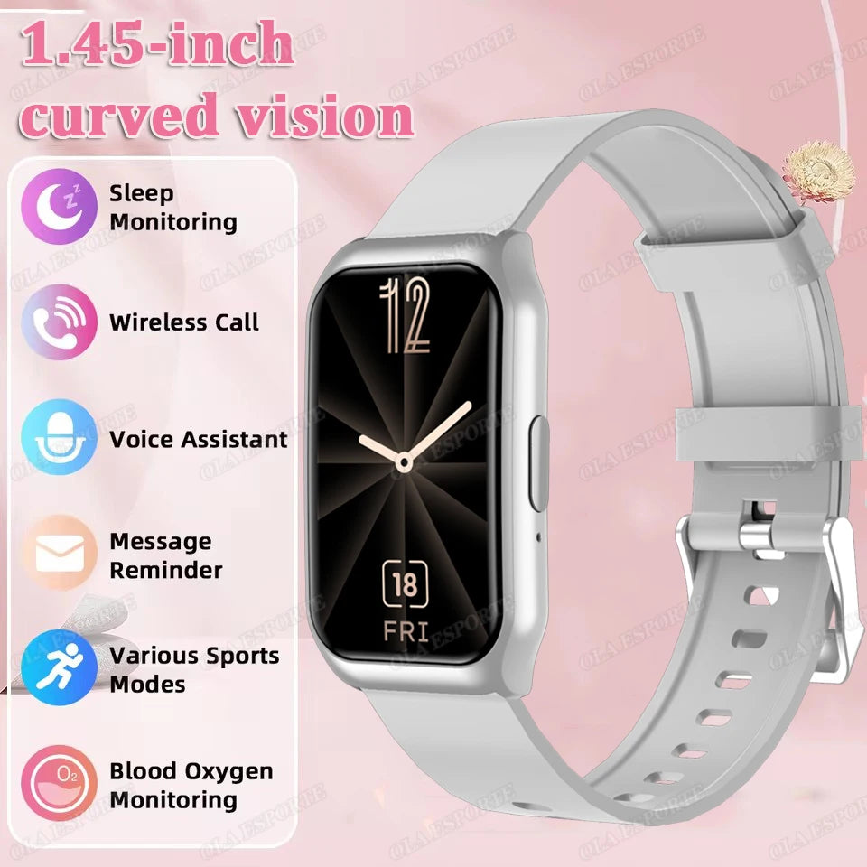 For Android IOS Smart Bracelet Women Smartwatch Men Heart Rate Blood Oxygen Waterproof Sport Smart Band Watch For Ladies +Gift