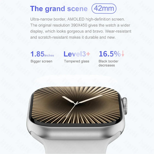 New DT Watch X Mini Smartwatch  3D Menu Video AI Voice NFC 4GB Lang Memory Compass 1.85 Inch AMOLED Super Fast Charge Smartwatch