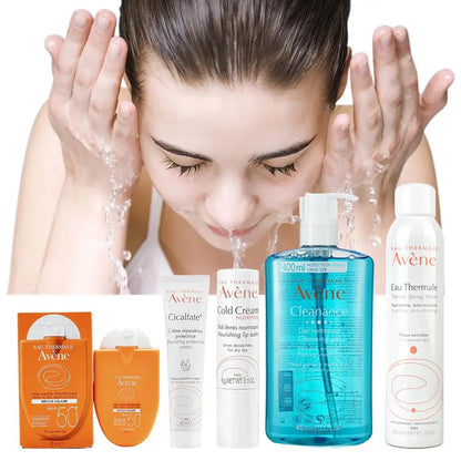 Avene Facial Cleanser Removes Face Dirt Deep Cleansing Whitening Cold Cream SPF 50+ Sunscreen Moisturizing Gel Skin Care