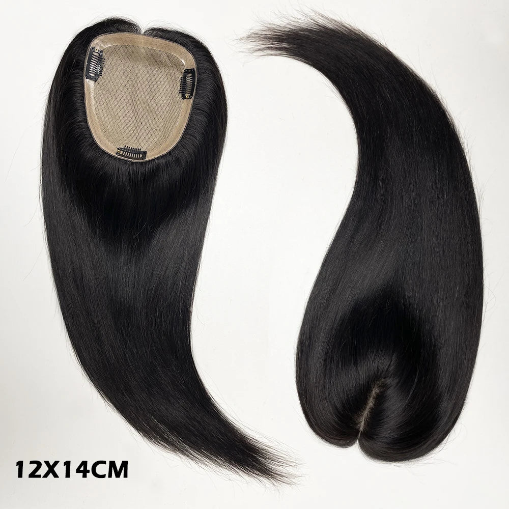 Silk Base Human Hair Women Toppers 4 Sizes Breathable Natural Scalp Top Virgin European Human Hair Pieces For Women