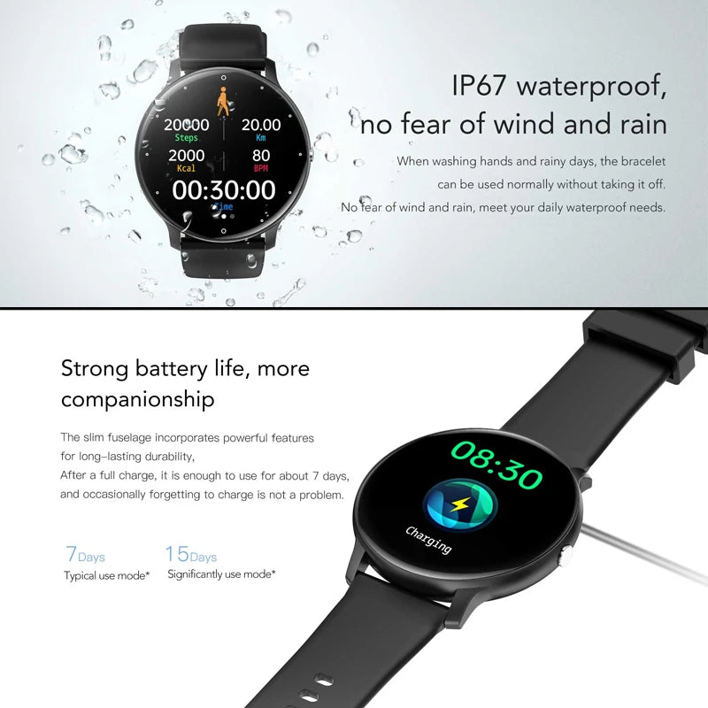 For Xiaomi Fashion Ladies Smart Watch Full Touch Screen HD Screen Health Monitoring Heart Rate Waterproof Bluetooth Call Watch