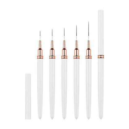 5 Pieces Set Liner Brush for Nail Art Painting,Fine Liner Brushes for Nails,Liner Nail Brush Set for Acrylic