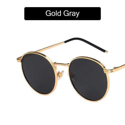 Hip Hop Metal Frame Fishing Women's Eyewear Women Men Sunglasses Round Sun Glasses Shades