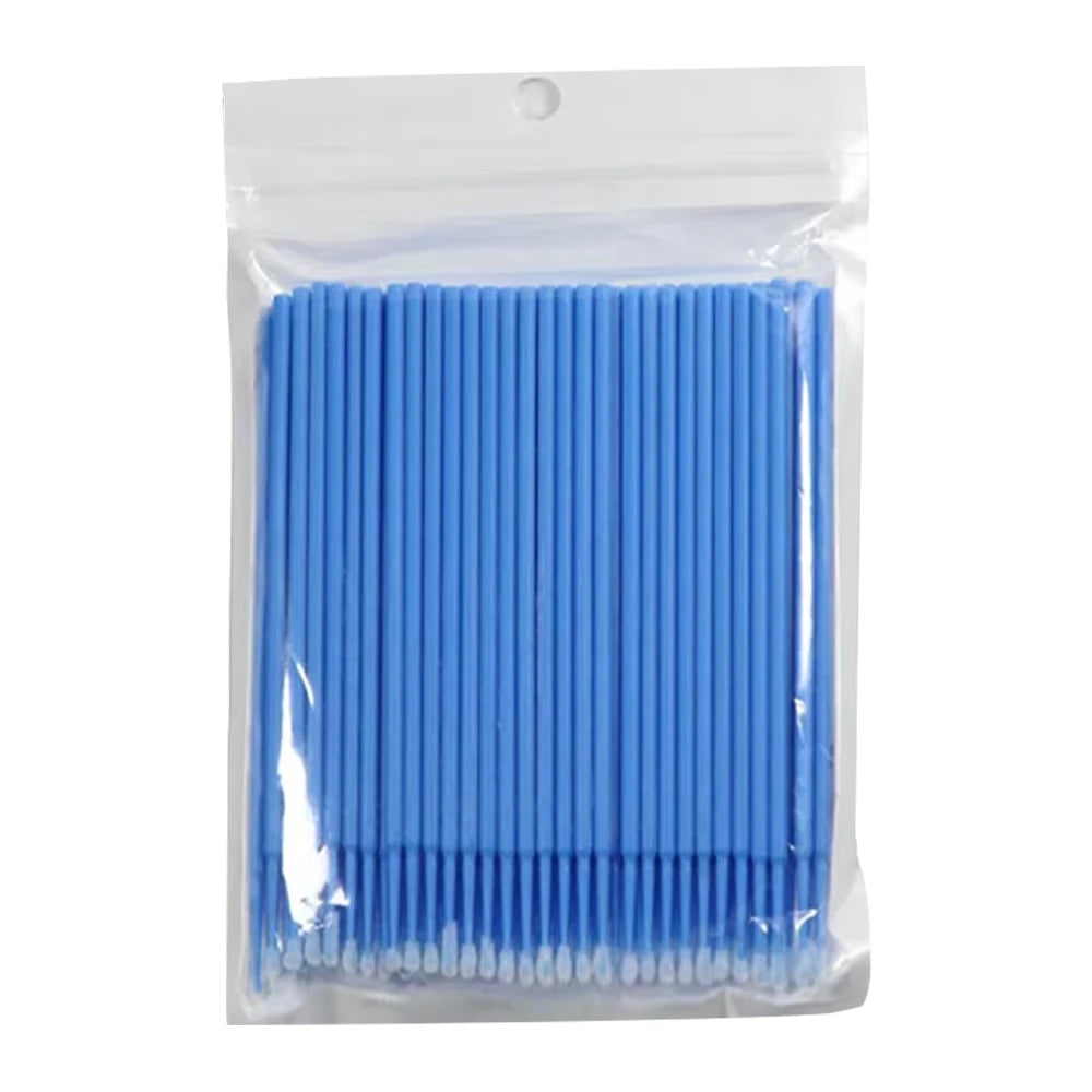 100pcs Eyelash Cleaning Brushes Micro Cotton Swab Individual Removing Makeup Brush Eyelashes Microbrush Beauty Clean Tools