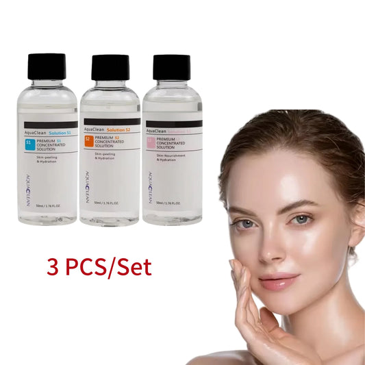 Concentrate Solution 3 Bottles S1 S2 S3 for SPA Aqua Peeling Facial Care Skin Moisturizing Deep Clean Face Peeling Solution
