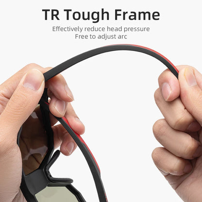 ROCKBROS Bicycle Sunglasses Polarized & Photochromic Electronic Color Change Cycling Glasses UV400 Bike Eyewear Sports Goggles