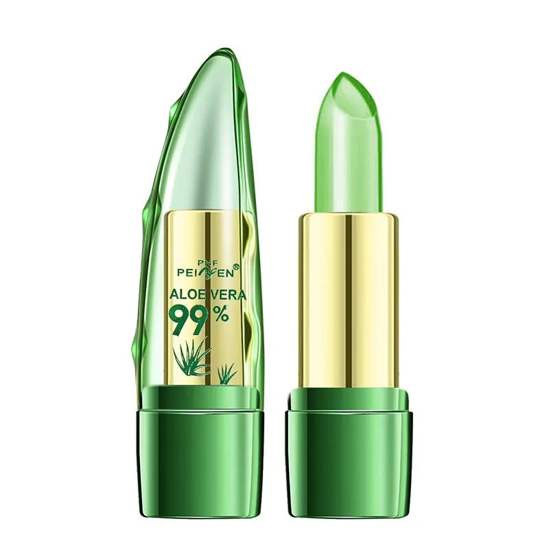 Aloe Vera Lipstick Batom Natural Temperature Change Color Jelly Lip stick Long Lasting Moistourizing Nutritious Lip Balm Makeup