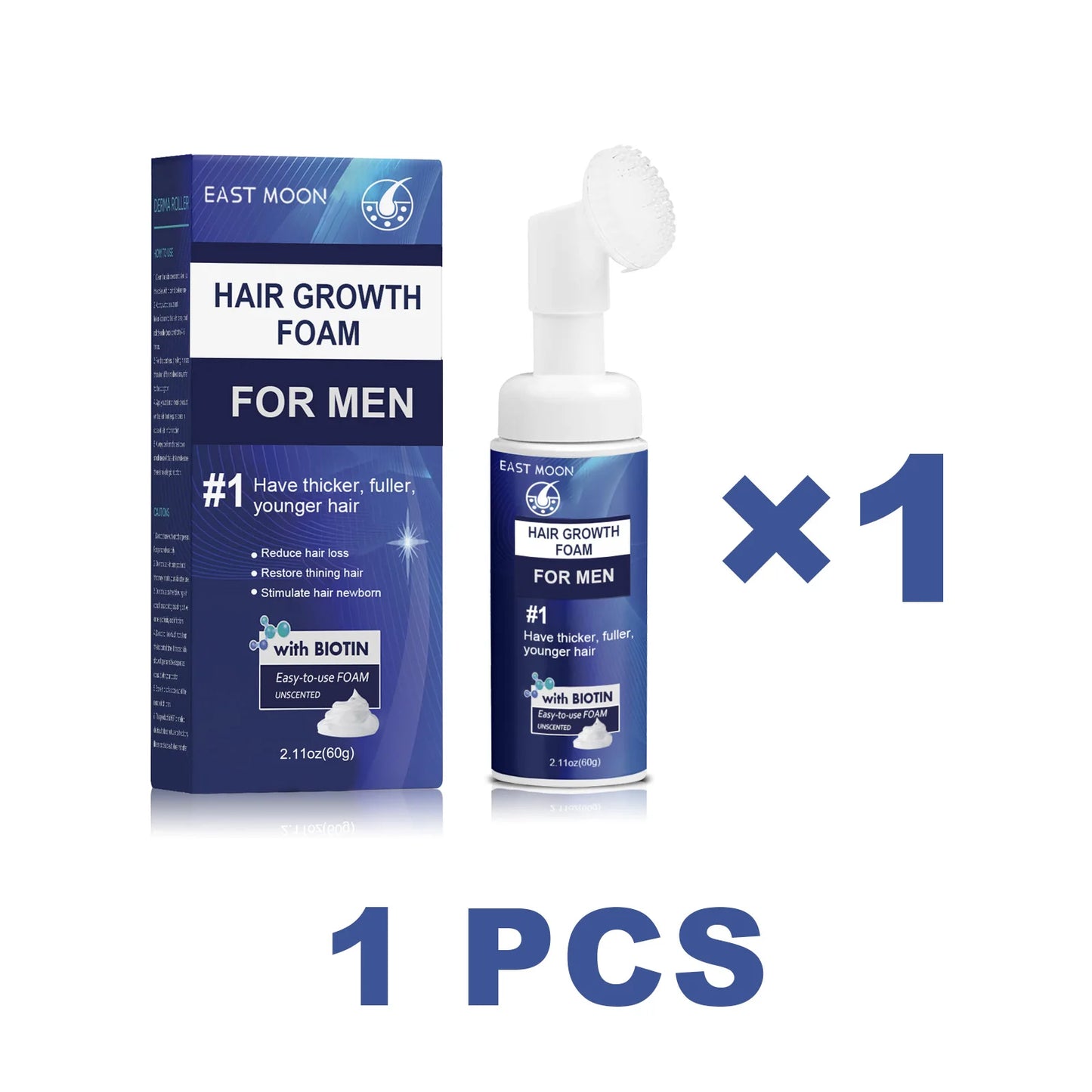 East Moon Natural Hair Growth Foam Thick Hair Care Anti Hair Loss Scalp Care Repair Hair Roots Beauty Health For Men Women