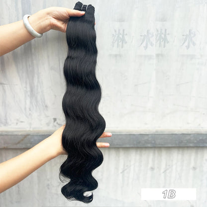 Magicae 30Inches 200grams Blond 27/613 Bio Body Wave Hair Weave Bundles High Temperature Synthetic Soft Natural Human-Like Hair