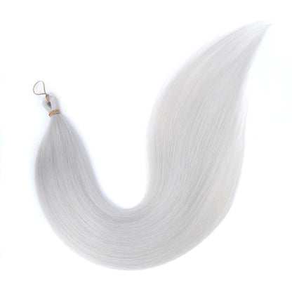 Magicae Braiding 28inches Hair 72cm Heat Resistant Ash Blonde Ombre Brown Sliver White 60# Cold Fusion Micro Crochet Hair Weave