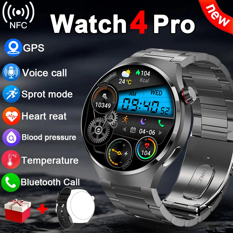 2025New For Huawei Watch4 PRO Smart Watch Men Ms.Watch 4 Pro HD Screen Bluetooth Call NFC GPS Heart rate waterproof SmartWatch